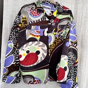 Moschino Gray and Cream Patterned Fabric